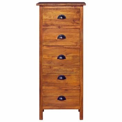 VidaXL Buffet 45x35x110 cm Bois de teck massif 3 VidaXL Buffet 45x35x110 cm Bois de teck massif – Image 3