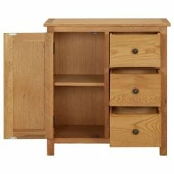 VidaXL Armoire 70x35x75 cm Bois de chêne massif -Buffets & bahuts Soldes image 3 289188