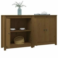 VidaXL Buffets 2 pcs Marron miel 70x35x80 cm Bois massif de pin -Buffets & bahuts Soldes image 3 3114067