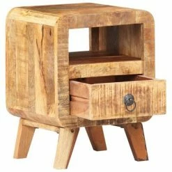 VidaXL Table de chevet 30x30x41 cm Bois de manguier brut -Buffets & bahuts Soldes image 3 321616