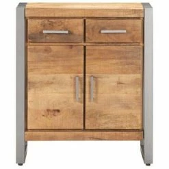 VidaXL Buffet 60x35x72 cm Bois de manguier brut -Buffets & bahuts Soldes image 3 323487