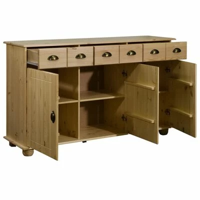 VidaXL Buffet 134x39x79,5 cm Bois de pin massif 3 VidaXL Buffet 134x39x79,5 cm Bois de pin massif – Image 3
