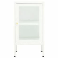 VidaXL Buffet 38x35x70 cm Métal et verre -Buffets & bahuts Soldes image 3 336062