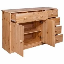VidaXL Buffet 6 tiroirs 113x35x73 cm Bois de pin massif -Buffets & bahuts Soldes image 3 337037