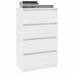 VidaXL Buffet Blanc 60x35x98,5 cm Bois d'ingénierie -Buffets & bahuts Soldes image 3 800531