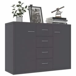 VidaXL Buffet Gris 88x30x65 cm Aggloméré -Buffets & bahuts Soldes image 3 800686