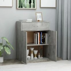 VidaXL Buffet Gris béton 60 x 30 x 75 cm Aggloméré 8 VidaXL Buffet Gris béton 60 x 30 x 75 cm Aggloméré -Buffets & bahuts Soldes image 3 800715