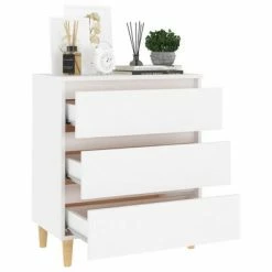 VidaXL Buffet Blanc 60x35x69 cm Aggloméré -Buffets & bahuts Soldes image 3 806085