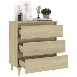 VidaXL Buffet Chêne sonoma 60x35x69 cm Aggloméré -Buffets & bahuts Soldes image 3 806088