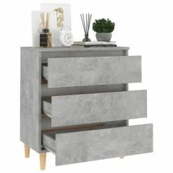 VidaXL Buffet Gris béton 60x35x69 cm Aggloméré -Buffets & bahuts Soldes image 3 806089