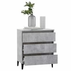 VidaXL Buffet Gris béton 60x35x69 cm Aggloméré -Buffets & bahuts Soldes image 3 806098