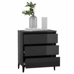 VidaXL Buffet Gris brillant 60x35x69 cm Aggloméré 8 VidaXL Buffet Gris brillant 60x35x69 cm Aggloméré -Buffets & bahuts Soldes image 3 806102