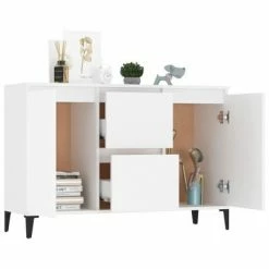 VidaXL Buffet Blanc 104x35x70 cm Aggloméré -Buffets & bahuts Soldes image 3 806112