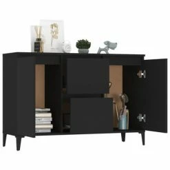 VidaXL Buffet Noir 104x35x70 cm Aggloméré -Buffets & bahuts Soldes image 3 806113