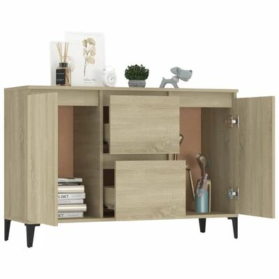 VidaXL Buffet Chêne sonoma 104x35x70 cm Aggloméré 3 VidaXL Buffet Chêne sonoma 104x35x70 cm Aggloméré – Image 3