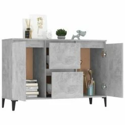 VidaXL Buffet Gris béton 104x35x70 cm Aggloméré -Buffets & bahuts Soldes image 3 806116