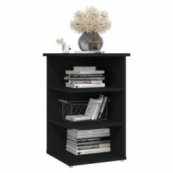 VidaXL Armoire latérale Noir 35x35x55 cm Aggloméré 8 VidaXL Armoire latérale Noir 35x35x55 cm Aggloméré -Buffets & bahuts Soldes image 3 806275