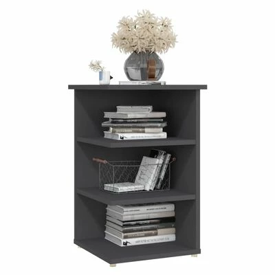 VidaXL Armoire latérale Gris 35x35x55 cm Aggloméré 3 VidaXL Armoire latérale Gris 35x35x55 cm Aggloméré – Image 3