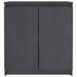 VidaXL Armoire latérale Gris 60x36x65 cm Bois de pin massif -Buffets & bahuts Soldes image 3 808100