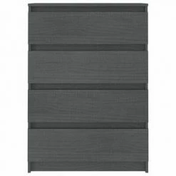 VidaXL Armoire d'appoint Gris 60x36x84 cm Bois de pin massif -Buffets & bahuts Soldes image 3 808105