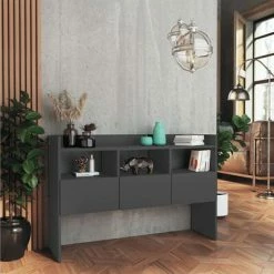 VidaXL Buffet Gris 105x30x70 cm Aggloméré -Buffets & bahuts Soldes image 3 808379
