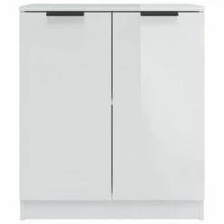 VidaXL Buffet Blanc brillant 60x30x70 cm Bois d'ingénierie -Buffets & bahuts Soldes image 3 811067
