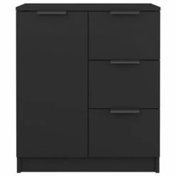 VidaXL Buffet Noir 60x30x70 cm Bois d'ingénierie -Buffets & bahuts Soldes image 3 811080