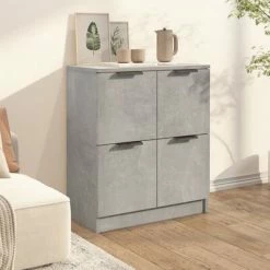 VidaXL Buffet Gris béton 60x30x70 cm Bois d'ingénierie 8 VidaXL Buffet Gris béton 60x30x70 cm Bois d'ingénierie -Buffets & bahuts Soldes image 3 811101