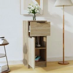 VidaXL Buffet Chêne sonoma 30x30x70 cm Bois d'ingénierie -Buffets & bahuts Soldes image 3 811121