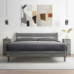 VidaXL Buffets 2 pcs Gris béton 30x30x70 cm Bois d'ingénierie -Buffets & bahuts Soldes image 3 811124