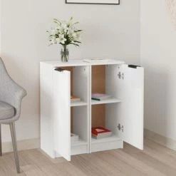 VidaXL Buffets 2 pcs Blanc 30x30x70 cm Bois d'ingénierie 8 VidaXL Buffets 2 pcs Blanc 30x30x70 cm Bois d'ingénierie -Buffets & bahuts Soldes image 3 811134