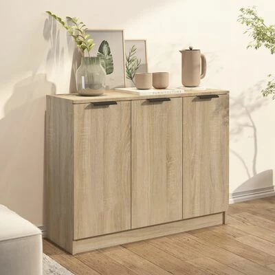 VidaXL Buffet Chêne sonoma 90,5x30x70 cm Bois d'ingénierie 3 VidaXL Buffet Chêne sonoma 90,5x30x70 cm Bois d'ingénierie – Image 3