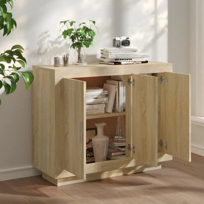 VidaXL Buffet Chêne sonoma 92x35x75 cm Bois d'ingénierie 3 VidaXL Buffet Chêne sonoma 92x35x75 cm Bois d'ingénierie – Image 3