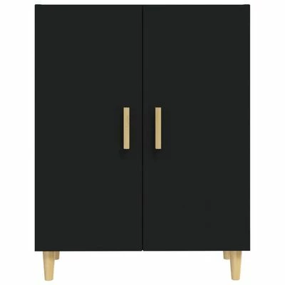 VidaXL Buffet Noir 70x34x90 cm Bois d'ingénierie 3 VidaXL Buffet Noir 70x34x90 cm Bois d'ingénierie – Image 3