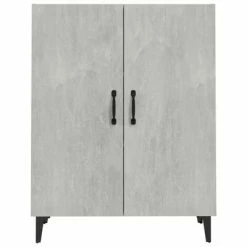 VidaXL Buffet Gris béton 70x34x90 cm Bois d'ingénierie -Buffets & bahuts Soldes image 3 812109