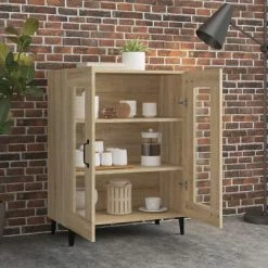 VidaXL Buffet Chêne sonoma 69,5x34x90 cm Bois d'ingénierie -Buffets & bahuts Soldes image 3 812126