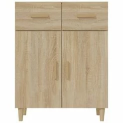 VidaXL Buffet Chêne sonoma 69,5x34x90 cm Bois d'ingénierie -Buffets & bahuts Soldes image 3 812189