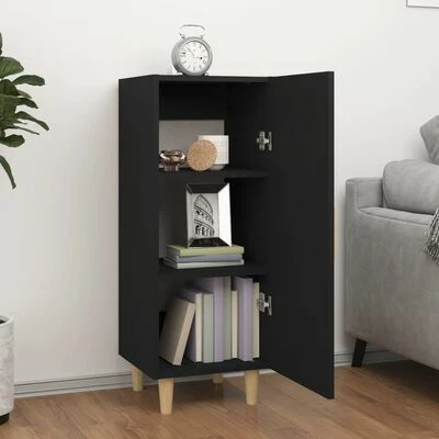 VidaXL Buffet Noir 34,5x34x90 cm Bois d'ingénierie 3 VidaXL Buffet Noir 34,5x34x90 cm Bois d'ingénierie – Image 3