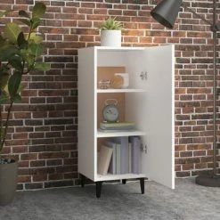 VidaXL Buffet Blanc 34,5x34x90 cm Bois d'ingénierie 8 VidaXL Buffet Blanc 34,5x34x90 cm Bois d'ingénierie -Buffets & bahuts Soldes image 3 812330