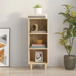 VidaXL Buffet Chêne sonoma 34,5x32,5x90 cm Bois d'ingénierie -Buffets & bahuts Soldes image 3 812378