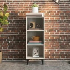 VidaXL Buffet Gris béton 34,5x32,5x90 cm Bois d'ingénierie -Buffets & bahuts Soldes image 3 812388