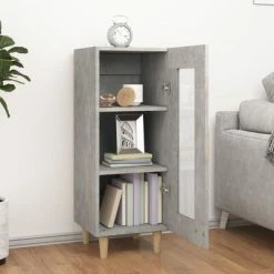VidaXL Buffet Gris béton 34,5x34x90 cm Bois d'ingénierie 8 VidaXL Buffet Gris béton 34,5x34x90 cm Bois d'ingénierie -Buffets & bahuts Soldes image 3 812397