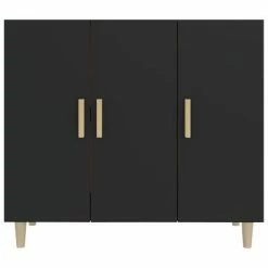 VidaXL Buffet Noir 90x34x80 cm Bois d'ingénierie 8 VidaXL Buffet Noir 90x34x80 cm Bois d'ingénierie -Buffets & bahuts Soldes image 3 812493