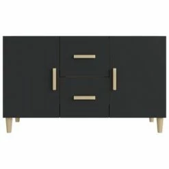VidaXL Buffet Noir 100x36x60 cm Bois d'ingénierie -Buffets & bahuts Soldes image 3 812511