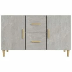 VidaXL Buffet Gris béton 100x36x60 cm Bois d'ingénierie -Buffets & bahuts Soldes image 3 812514