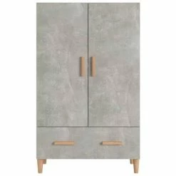 VidaXL Buffet Gris béton 70x31x115 cm Bois d'ingénierie -Buffets & bahuts Soldes image 3 812532