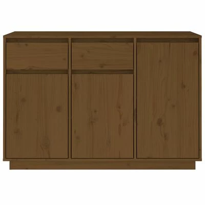 VidaXL Buffet Marron miel 110x34x75 cm Bois massif de pin 3 VidaXL Buffet Marron miel 110x34x75 cm Bois massif de pin – Image 3