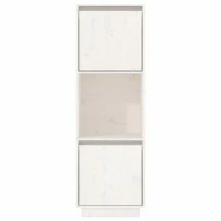 VidaXL Buffet Blanc 38x35x117 cm Bois massif de pin -Buffets & bahuts Soldes image 3 814360