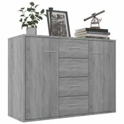 VidaXL Buffet Sonoma gris 88x30x65 cm Bois d'ingénierie 8 VidaXL Buffet Sonoma gris 88x30x65 cm Bois d'ingénierie -Buffets & bahuts Soldes image 3 815370