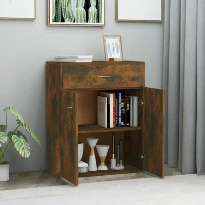 VidaXL Buffet Chêne fumé 60x30x75 cm Bois d'ingénierie 3 VidaXL Buffet Chêne fumé 60x30x75 cm Bois d'ingénierie – Image 3